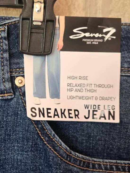 Seven7 High Rise Wide Leg Jeans 20W NWT - Picture 6 of 10